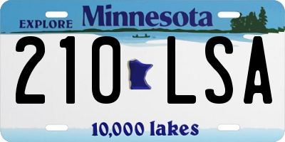 MN license plate 210LSA