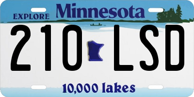 MN license plate 210LSD
