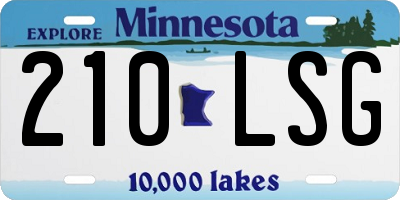 MN license plate 210LSG