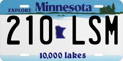 MN license plate 210LSM