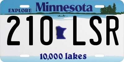 MN license plate 210LSR