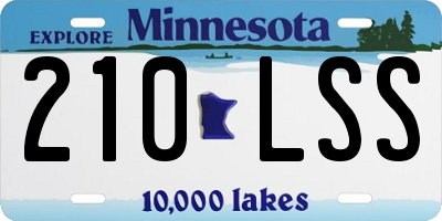 MN license plate 210LSS