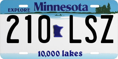 MN license plate 210LSZ