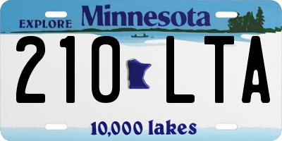 MN license plate 210LTA