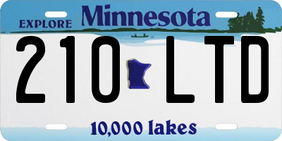 MN license plate 210LTD