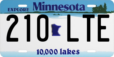 MN license plate 210LTE