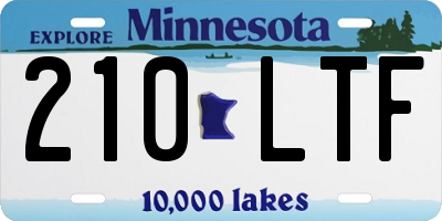 MN license plate 210LTF