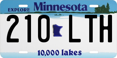 MN license plate 210LTH