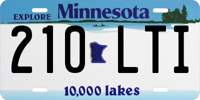 MN license plate 210LTI