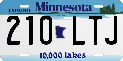 MN license plate 210LTJ