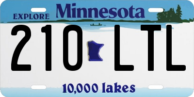 MN license plate 210LTL