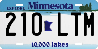 MN license plate 210LTM