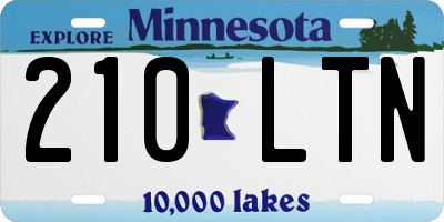 MN license plate 210LTN