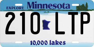 MN license plate 210LTP