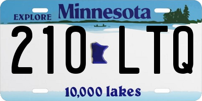 MN license plate 210LTQ
