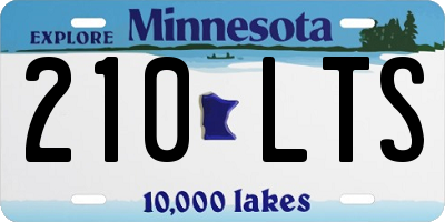 MN license plate 210LTS