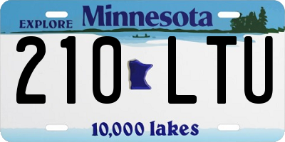 MN license plate 210LTU