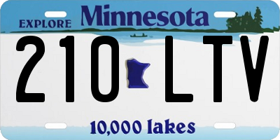 MN license plate 210LTV