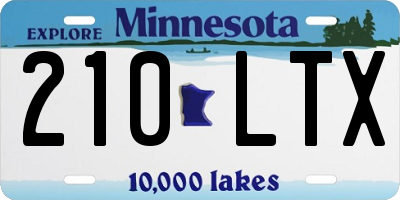 MN license plate 210LTX