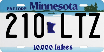 MN license plate 210LTZ