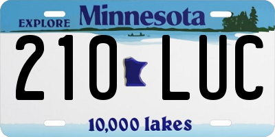 MN license plate 210LUC