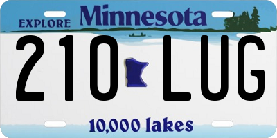 MN license plate 210LUG