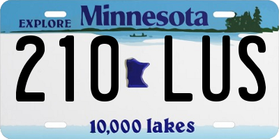 MN license plate 210LUS