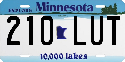 MN license plate 210LUT