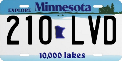 MN license plate 210LVD