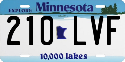 MN license plate 210LVF