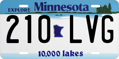 MN license plate 210LVG