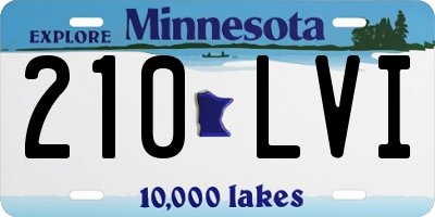 MN license plate 210LVI