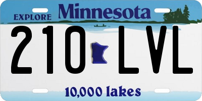 MN license plate 210LVL