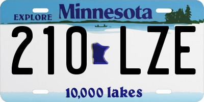 MN license plate 210LZE