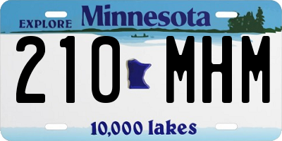 MN license plate 210MHM