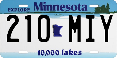 MN license plate 210MIY
