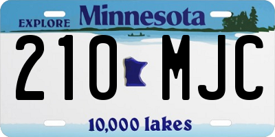 MN license plate 210MJC