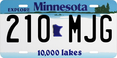 MN license plate 210MJG