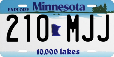 MN license plate 210MJJ