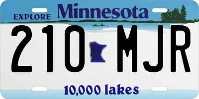 MN license plate 210MJR