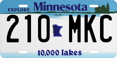 MN license plate 210MKC