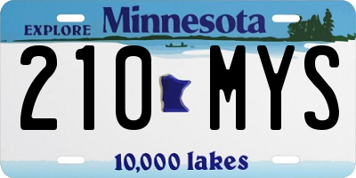 MN license plate 210MYS