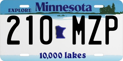 MN license plate 210MZP