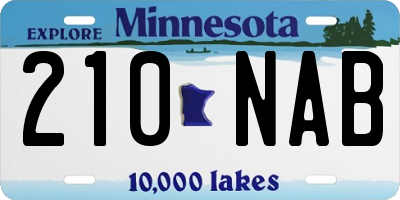 MN license plate 210NAB