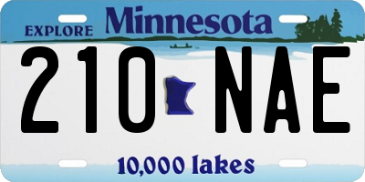 MN license plate 210NAE