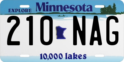 MN license plate 210NAG