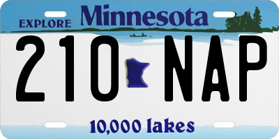 MN license plate 210NAP