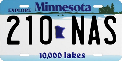 MN license plate 210NAS