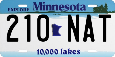 MN license plate 210NAT