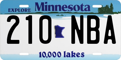 MN license plate 210NBA